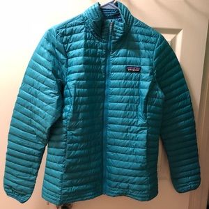 Teal Patagonia puffer jacket